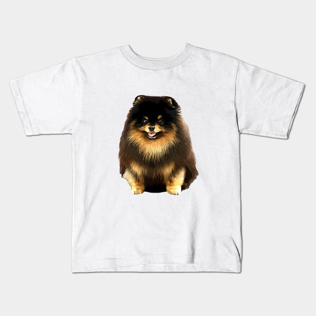 German Spitz Black and Tan Kids T-Shirt by ElegantCat